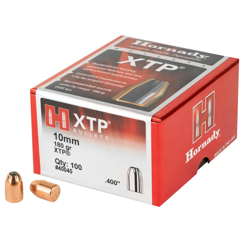 Hornady XTP 10mm .400 180gr Bullets - 100 Count