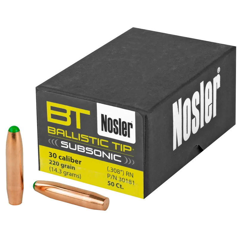 Nosler .30 Caliber 220 Grain Bullets - 50 Count
