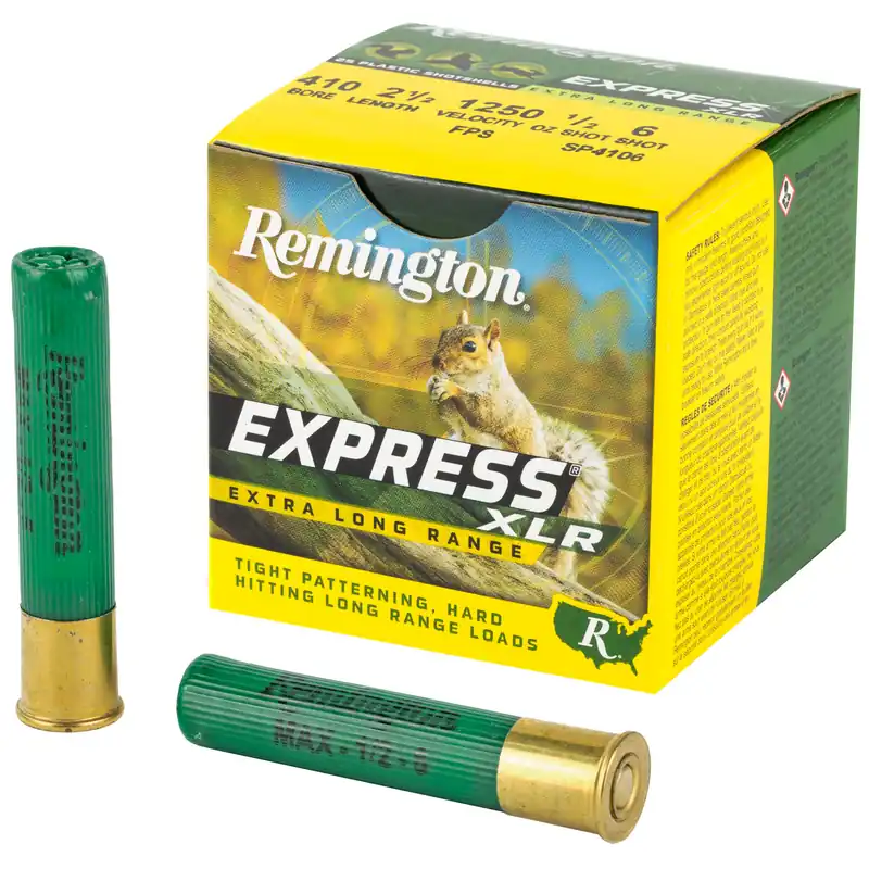 Remington Express Long Range .410 Gauge 2.5" #6 Shot 25 Rounds/Box, 250 Rounds/Case