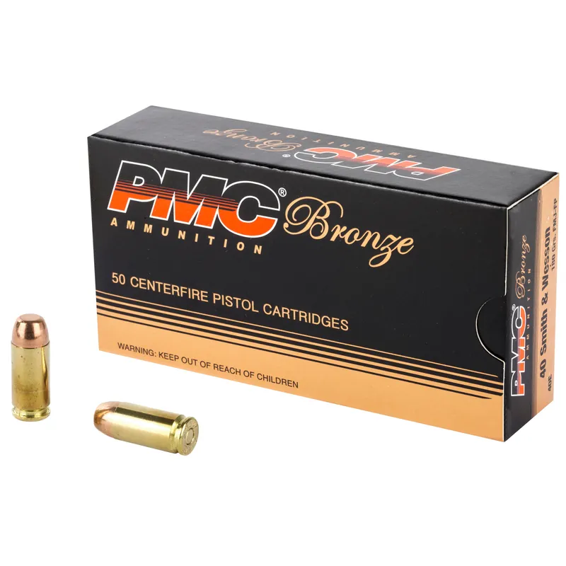 PMC Bronze 40 S&W 180 Grain FMJ Flat Point - 50 Rounds/1000 Rounds