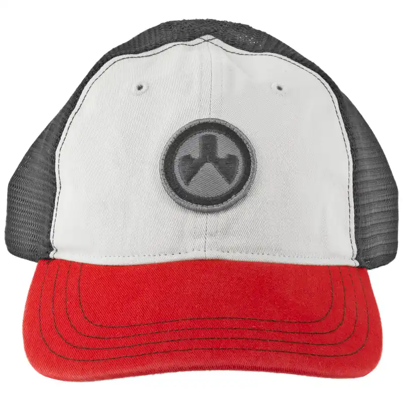 Magpul Icon Washed Trucker Hat - Slate/Black/Red