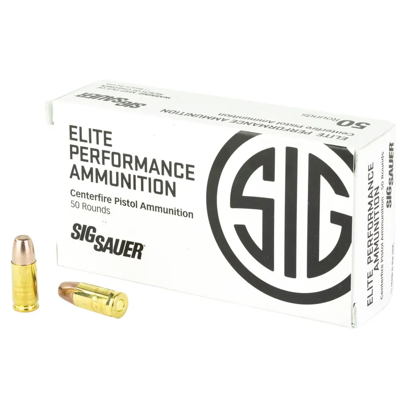 SIG AMMO 9MM +P 90GR Frangible 50/1000 Rounds