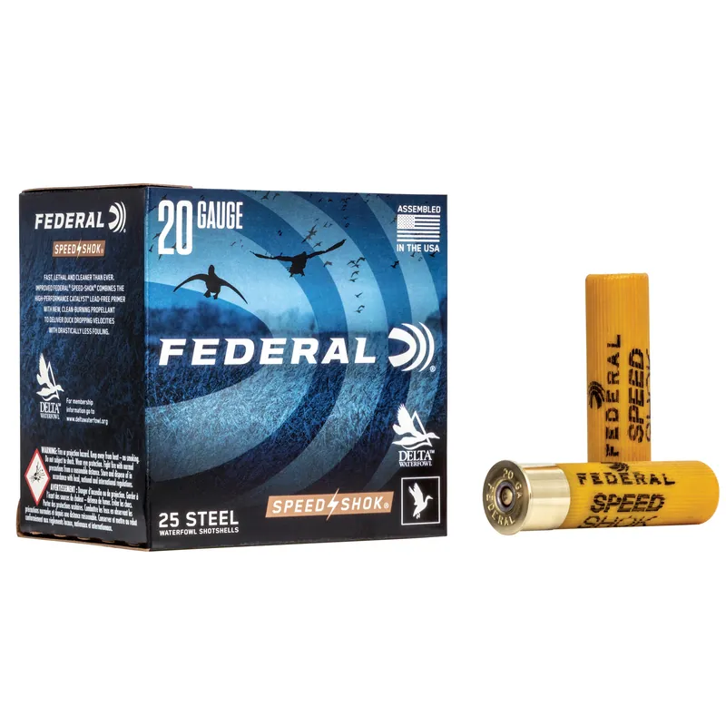 Federal Speed-Shok 20 Gauge 3" #3 Shot, 25 Rounds per Box, 250 Rounds per Case