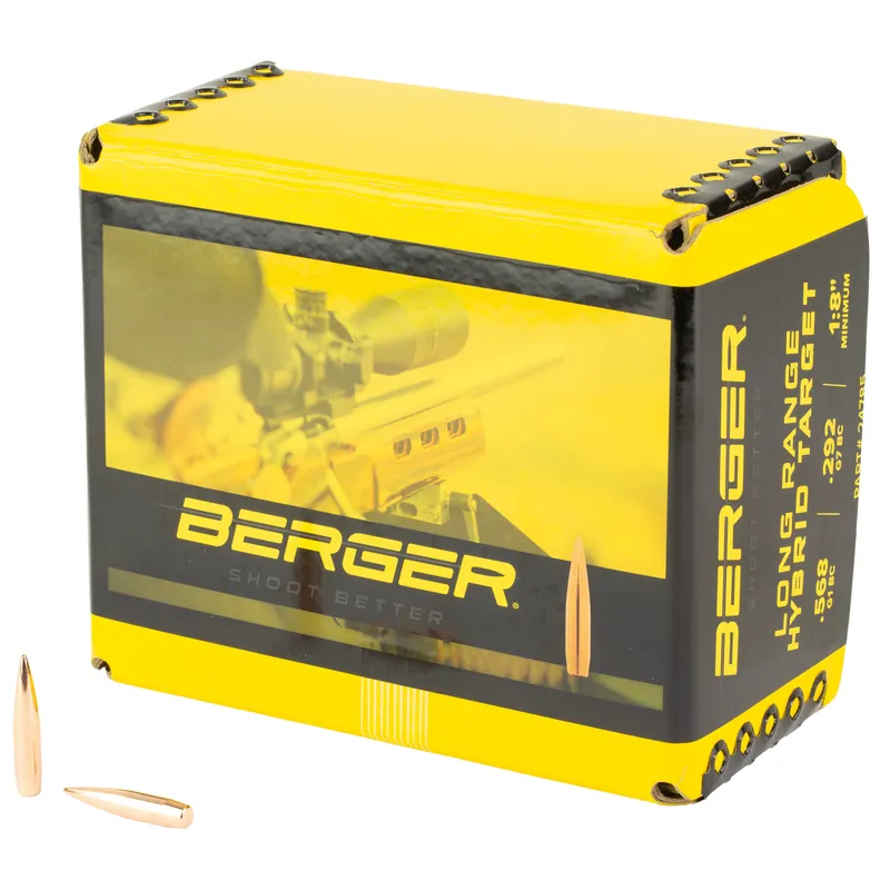 Berger .243/6mm 109 Grain Hybrid Target Bullets - 500 Count