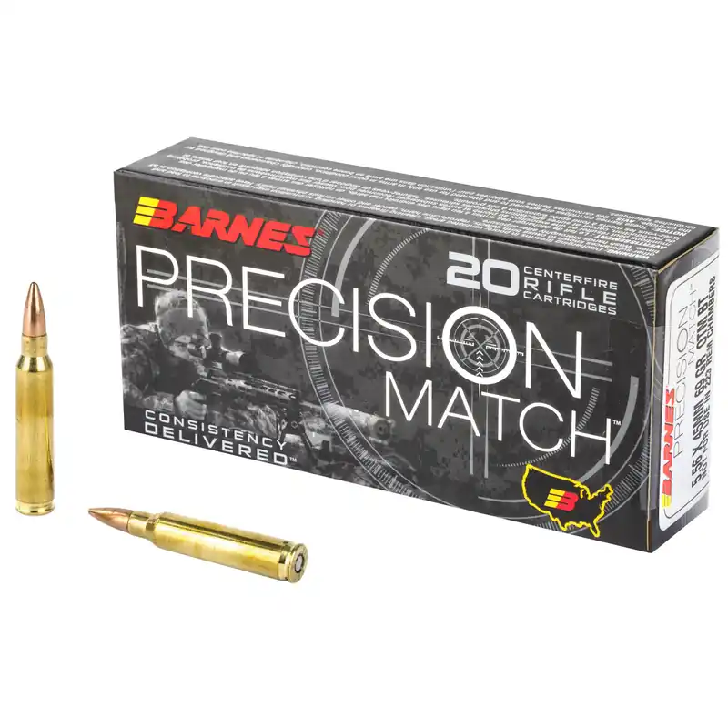 BARNES PRECISION MATCH 5.56 NATO 69 GRAIN 20/200 ROUNDS