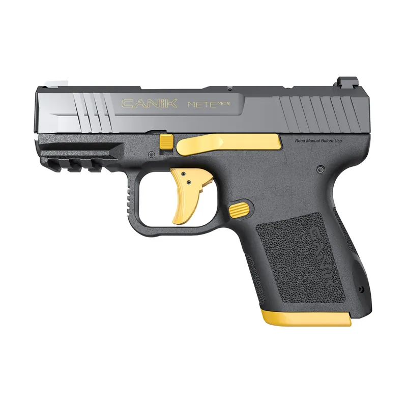CANIK METE MC9 9MM Pistol 3.18" Barrel Black/Gold 15-Round Capacity