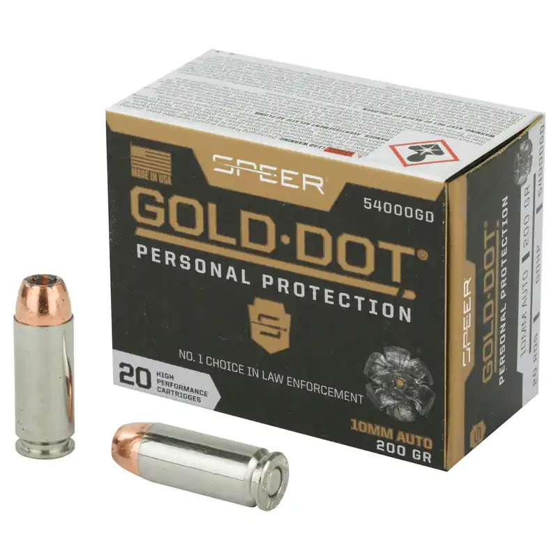 Speer Gold Dot 10mm 200gr Hollow Point Ammunition - 20 Rounds