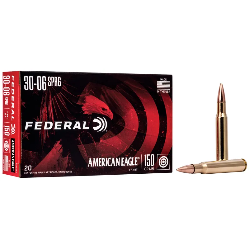 Federal American Eagle .30-06 Springfield 150 Grain FMJBT - 20 Rounds/500 Rounds