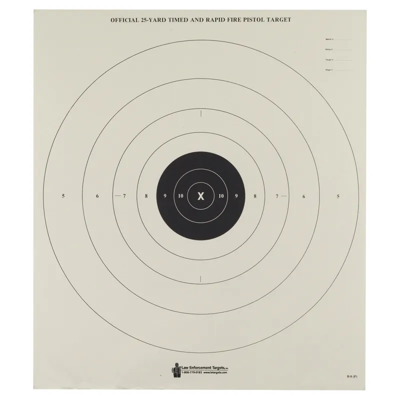 Action Target Bullseye Paper Targets 100 Pack