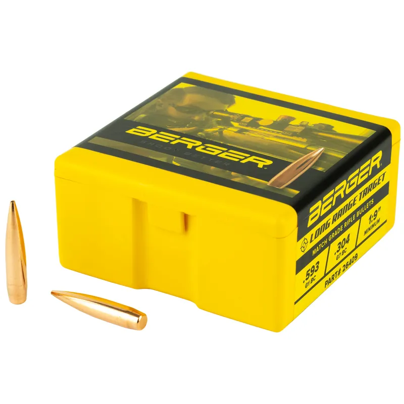 Berger .264 140 Grain Target Bullets - 100 Count