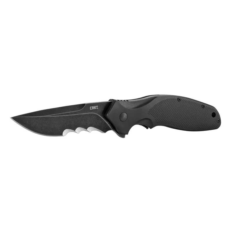 CRKT Shenanigan Assist Black 3.35" Serrated Knife