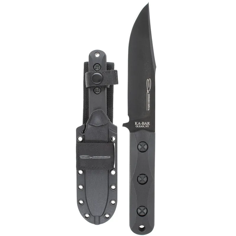 KA-BAR EK50 Clip Point Knife with 5" Blade and Sheath