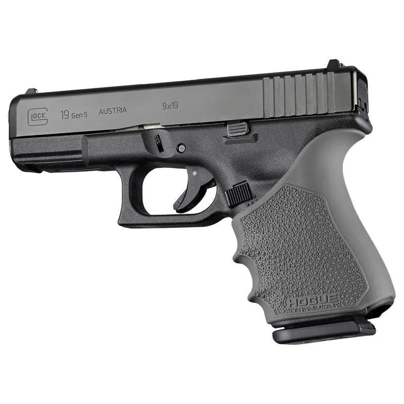 Hogue HandAll Beavertail Grip Sleeve for Glock 19 Gen 1-2-5, Gray