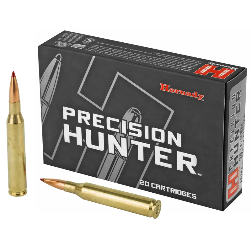 Hornady Precision Hunter 25-06 Remington 110 Grain ELD-X, 20 Rounds/200 Rounds