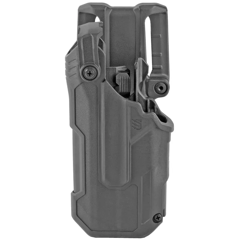 Black Left-Handed Level 3 Duty Holster for Glock 17 with TLR-7 Light