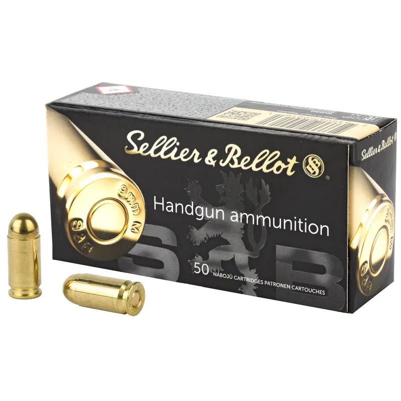 S&B 9MM Makarov 95GR FMJ Ammunition - 50 Rounds/1000 Rounds Box