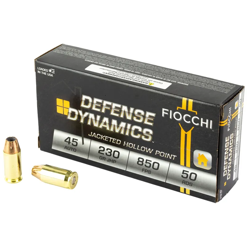 FIOCCHI 45ACP 230GR JHP Ammunition - 50 Rounds/500 Rounds