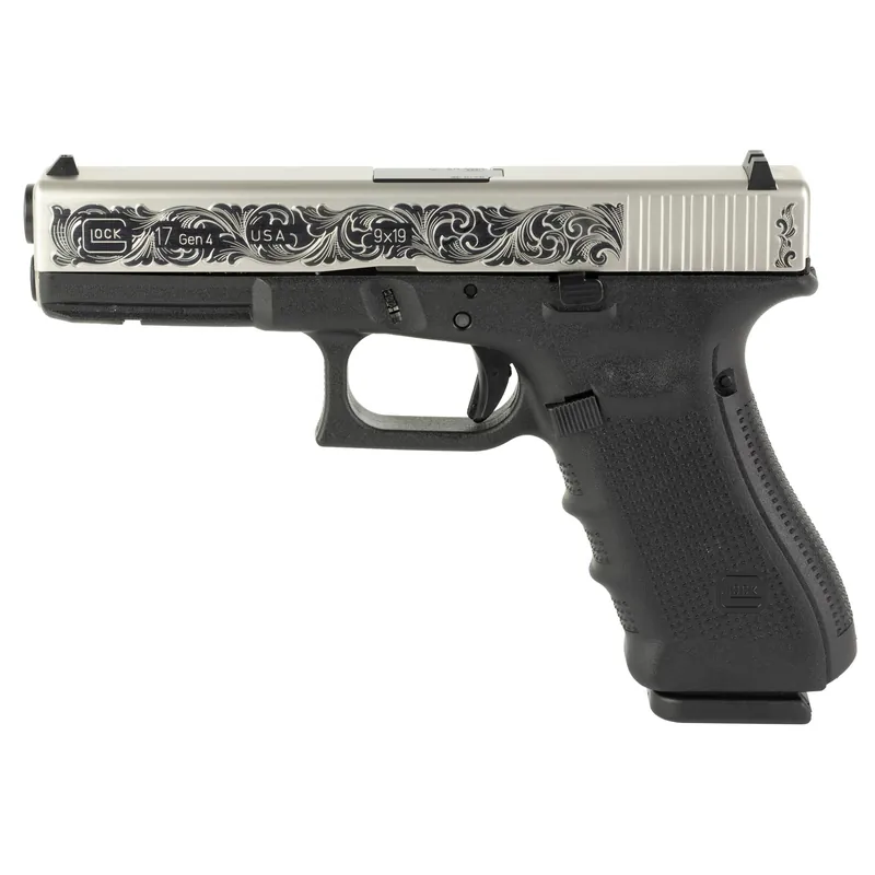 GLOCK 17 Gen4 9mm 17-Round Stainless Engraved
