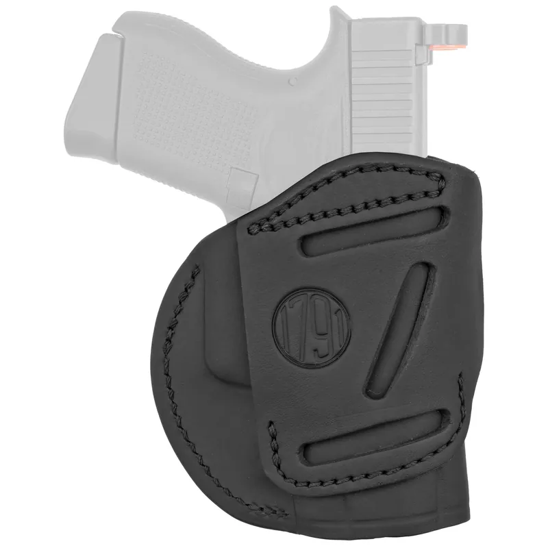 1791 Stealth Black Leather Holster, Left Hand, Size 3, IWB/OWB 4-Way Carry