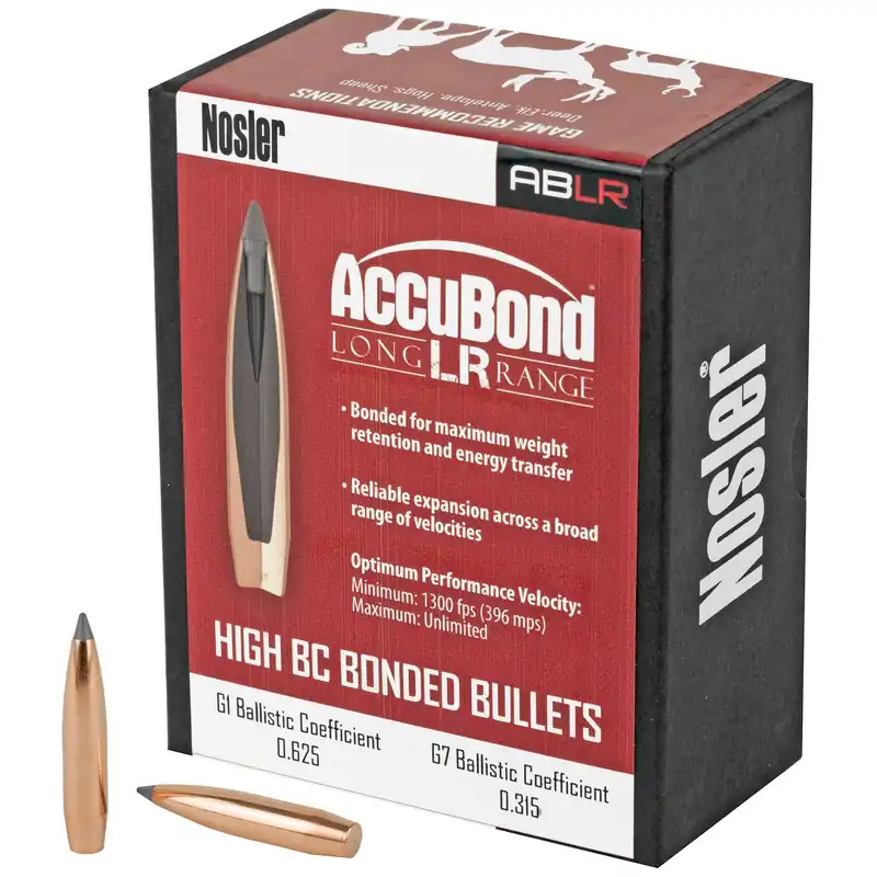 Nosler AccuBond Long Range 6.5mm 142 Grain Spitzer Point, 100 Count