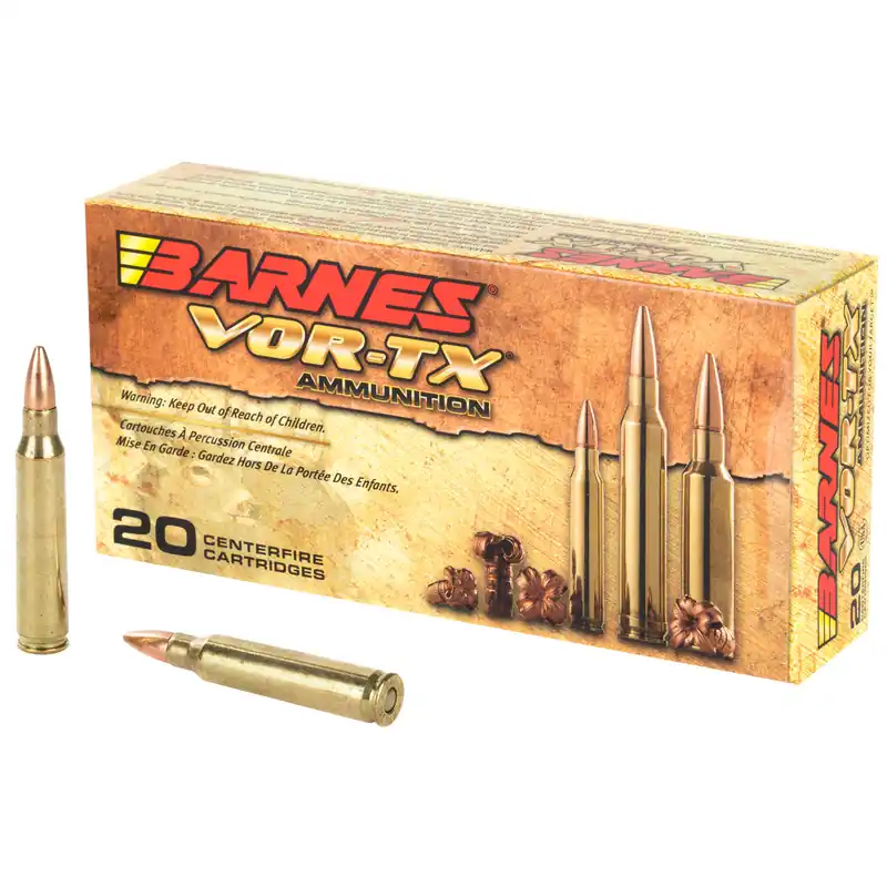 Barnes VOR-TX .223 Remington 55 Grain TSX Flat Base - 20 Rounds
