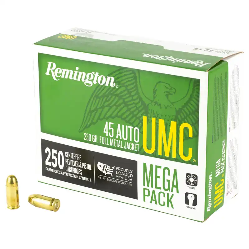 Remington UMC .45 ACP 230 Grain FMJ Bulk Ammo - 250 Rounds/1000 Rounds