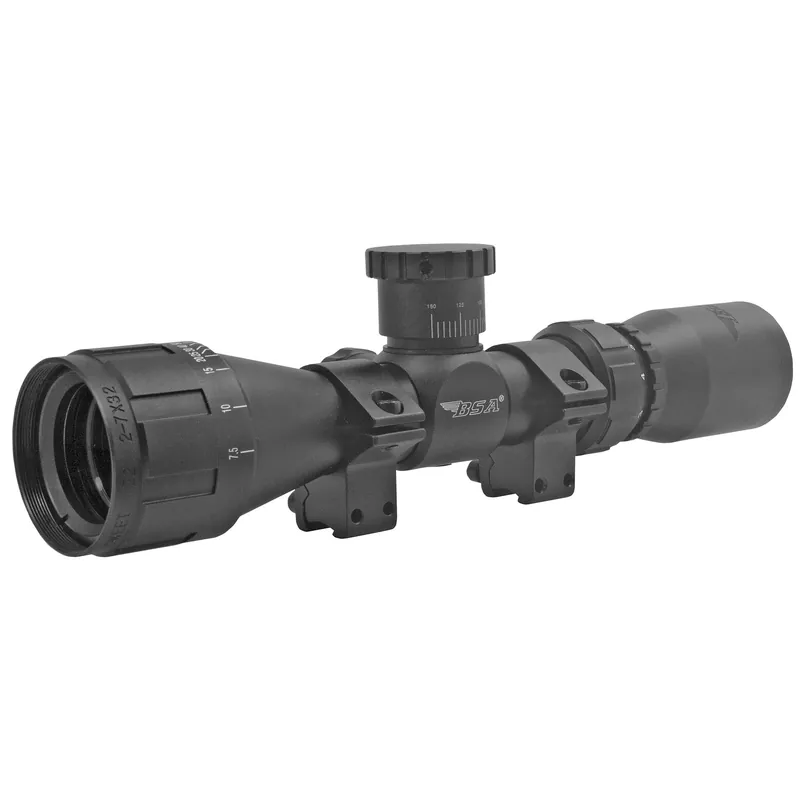 BSA Sweet 22 2-7x32 Rifle Scope with 30/30 Reticle - Black