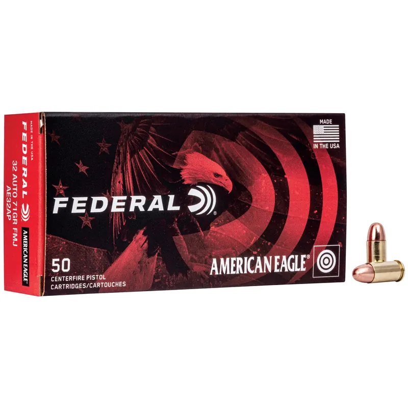 Federal American Eagle .32 ACP 71 Grain FMJ Ammunition - 50 Rounds/1000 Rounds