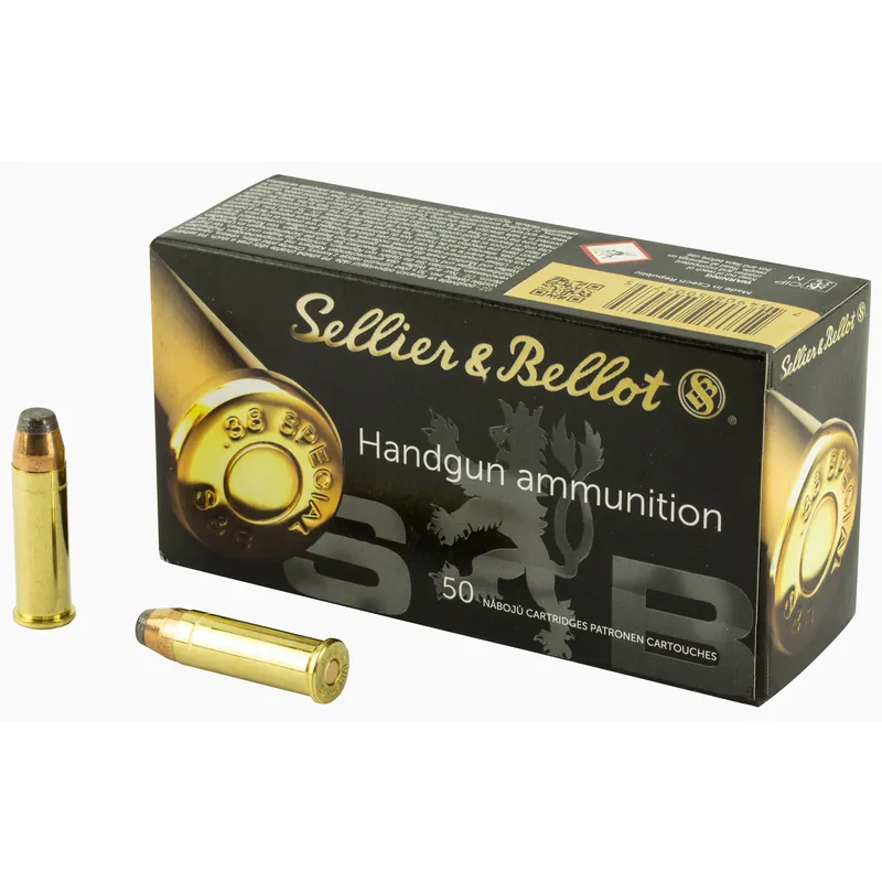 Sellier & Bellot .38 Special 158 Grain Soft Point Ammunition - 50 Rounds/1000 Rounds