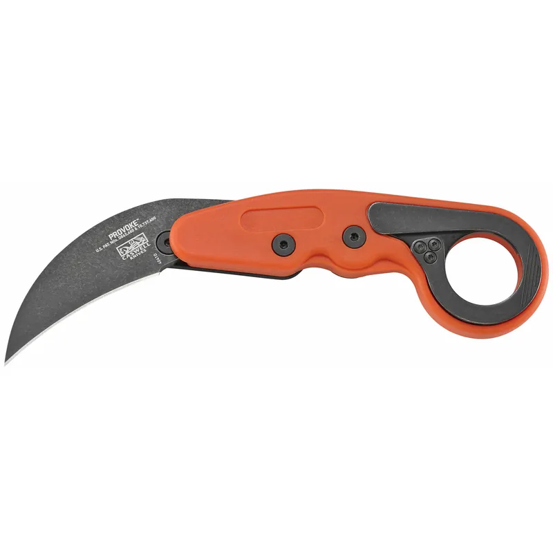 CRKT Provoke Orange Folding Knife with 2.47" Plain Edge Blade