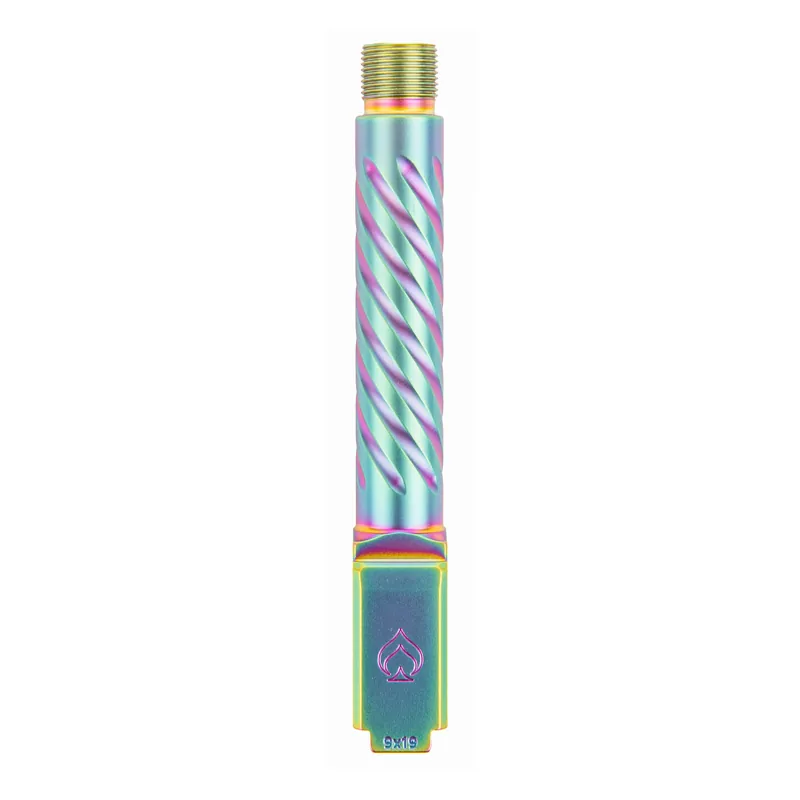 Ballistic Barrel for Glock 19 Threaded Stainless Fluted Rainbow