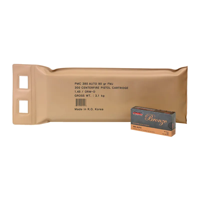 PMC Bronze 380 ACP 90 Grain FMJ 6 Box Bulk Pack