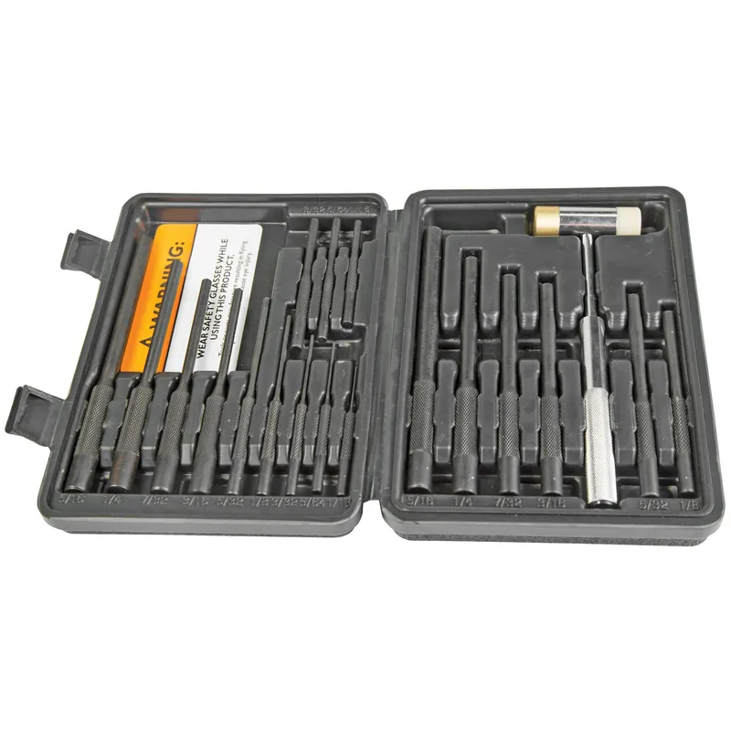 Wheeler Master Roll Pin Punch Set - Comprehensive Tool Kit for Gunsmithing and Repairs