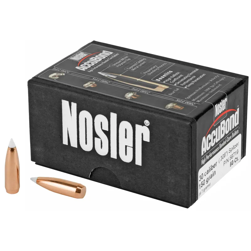 Nosler .30 Caliber 150 Grain AccuBond Bullets - 50 Count