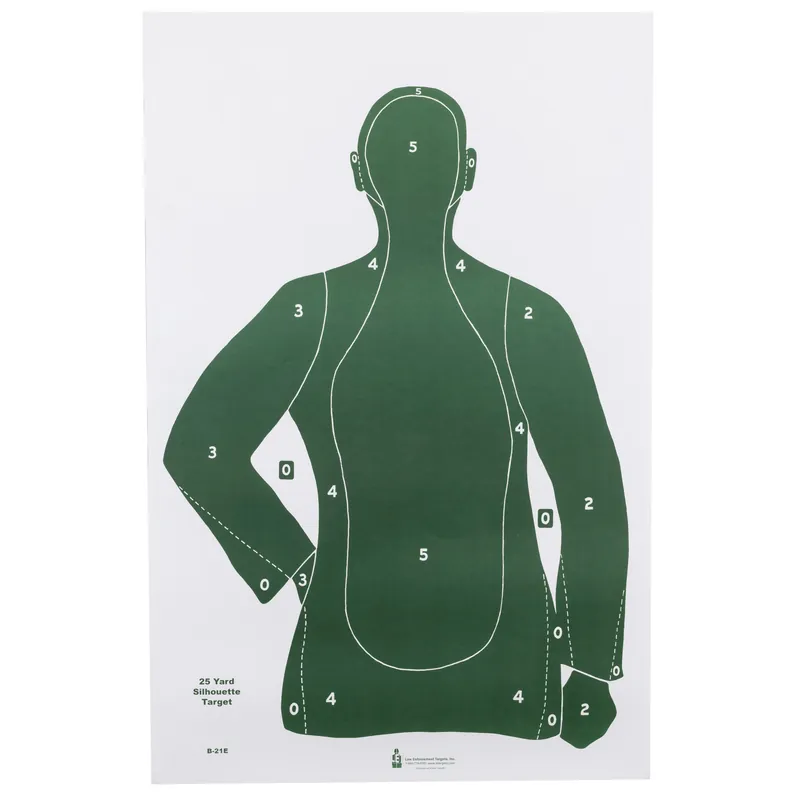 Action Target B-21E Green 100 Pack