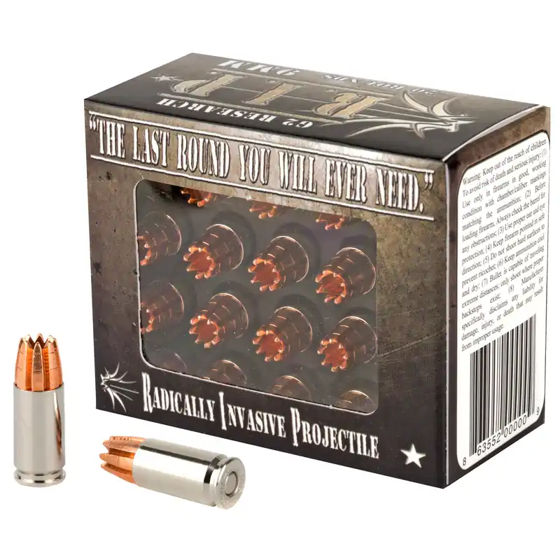 G2R RIP 9mm 92 Grain Ammunition - 20 Rounds per Box, 500 Rounds per Case