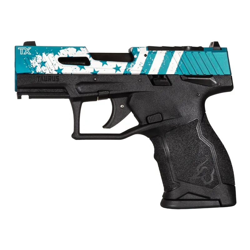 Taurus TX22C .22LR Pistol 3.6" Barrel 13-Round Black/Flag Design