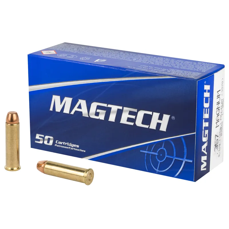 MAGTECH .357 Magnum 125 Grain FMJ Flat Nose Ammunition - 50 Rounds/1000 Rounds
