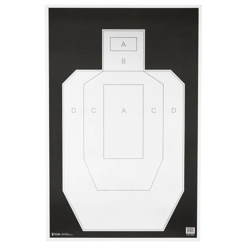 Action Target IPSC PBKB Paper Targets 100 Pack