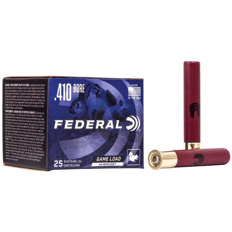 Federal Game-Shok High Brass 410 Gauge 3" #4 Shot 25 Rounds/250 Rounds Case