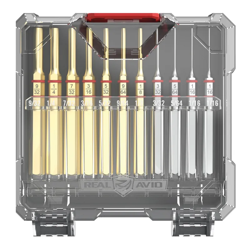 REAL AVID ACCU-PUNCH 11-Piece Brass and Steel Punch Set