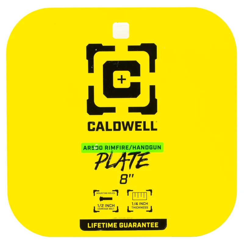 Caldwell AR500 1/4" RF/HG 8" Steel Gong Target