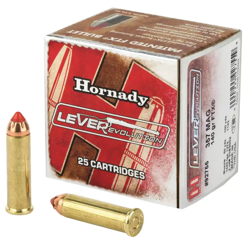 Hornady Leverevolution .357 Magnum 140 Grain Ammunition - 25 Rounds/Box, 250 Rounds/Case
