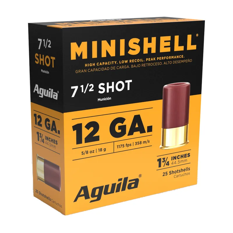 AGUILA MINISHELL 12GA #7.5 Shotgun Ammunition 25-Round Box