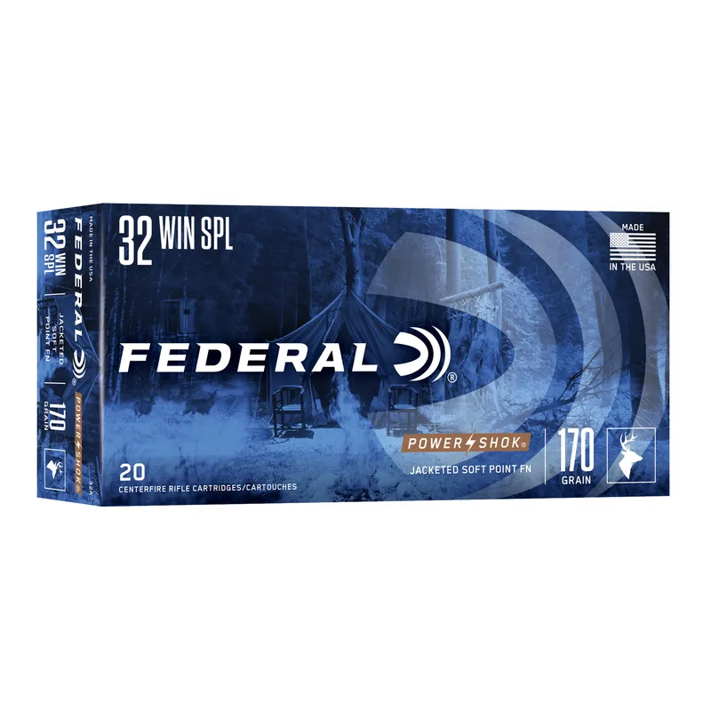 Federal Power-Shok .32 Winchester Special 170 Grain Soft Point Ammunition - 20 Rounds/200 Rounds