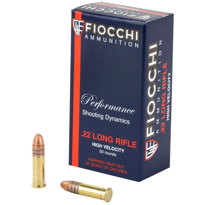 FIOCCHI 22LR 40GR Copper Plated Round Nose Ammunition - 50 Rounds/5000 Rounds