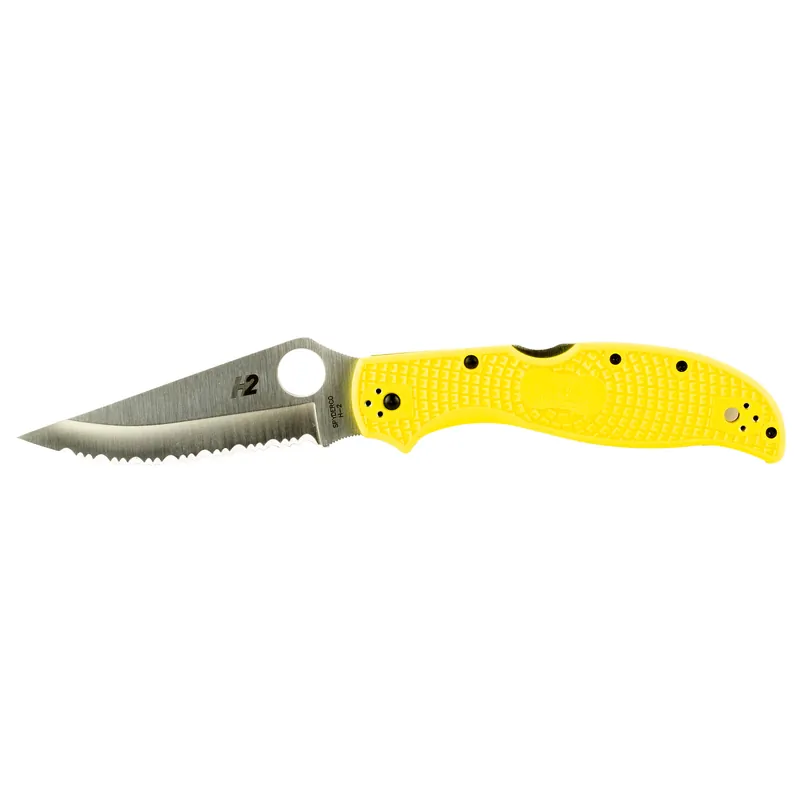 Spyderco Stretch 2 XL Lightweight Salt Yellow Serrated