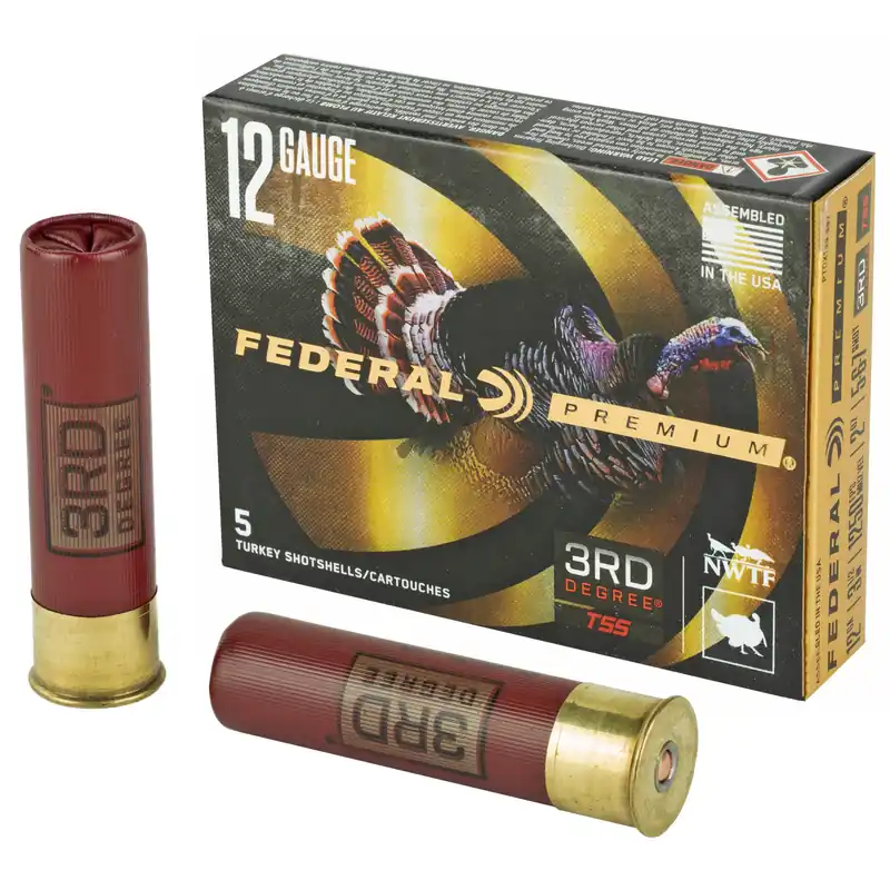 Federal 3rd Degree 12 Gauge 3.5" Shotgun Shells 5/6/7 Shot 5 Rounds/Box, 50 Boxes/Case