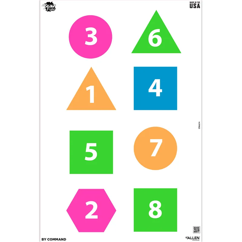ALLEN EZ AIM 12"x18" Fun Group Target Pack - 8 Count