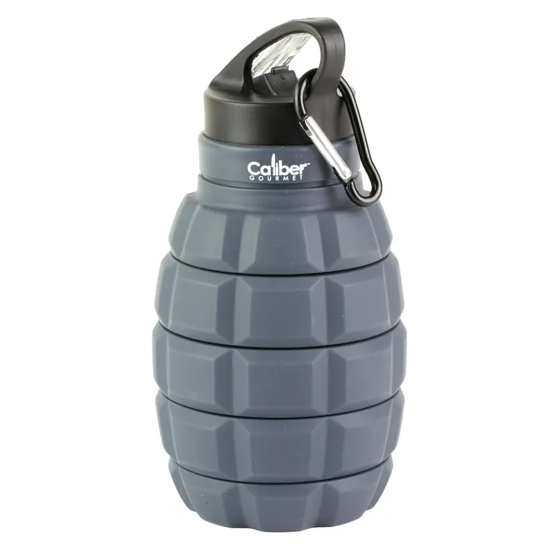 Collapsible Green Silicone Water Bottle 580ml